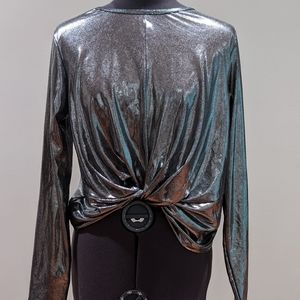 NWT Rue 21 Silver Crop Top